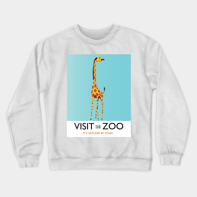 Visit the Zoo Giraffe Crewneck Sweatshirt by nickemporium1
